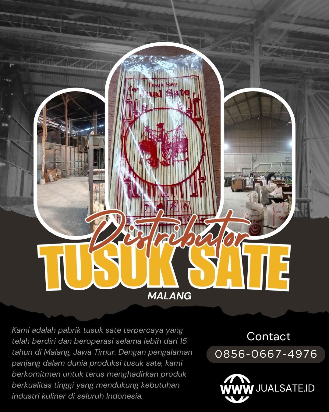 Pabrik Tusuk Sate Malang yang Dicari Buyer dari Bali