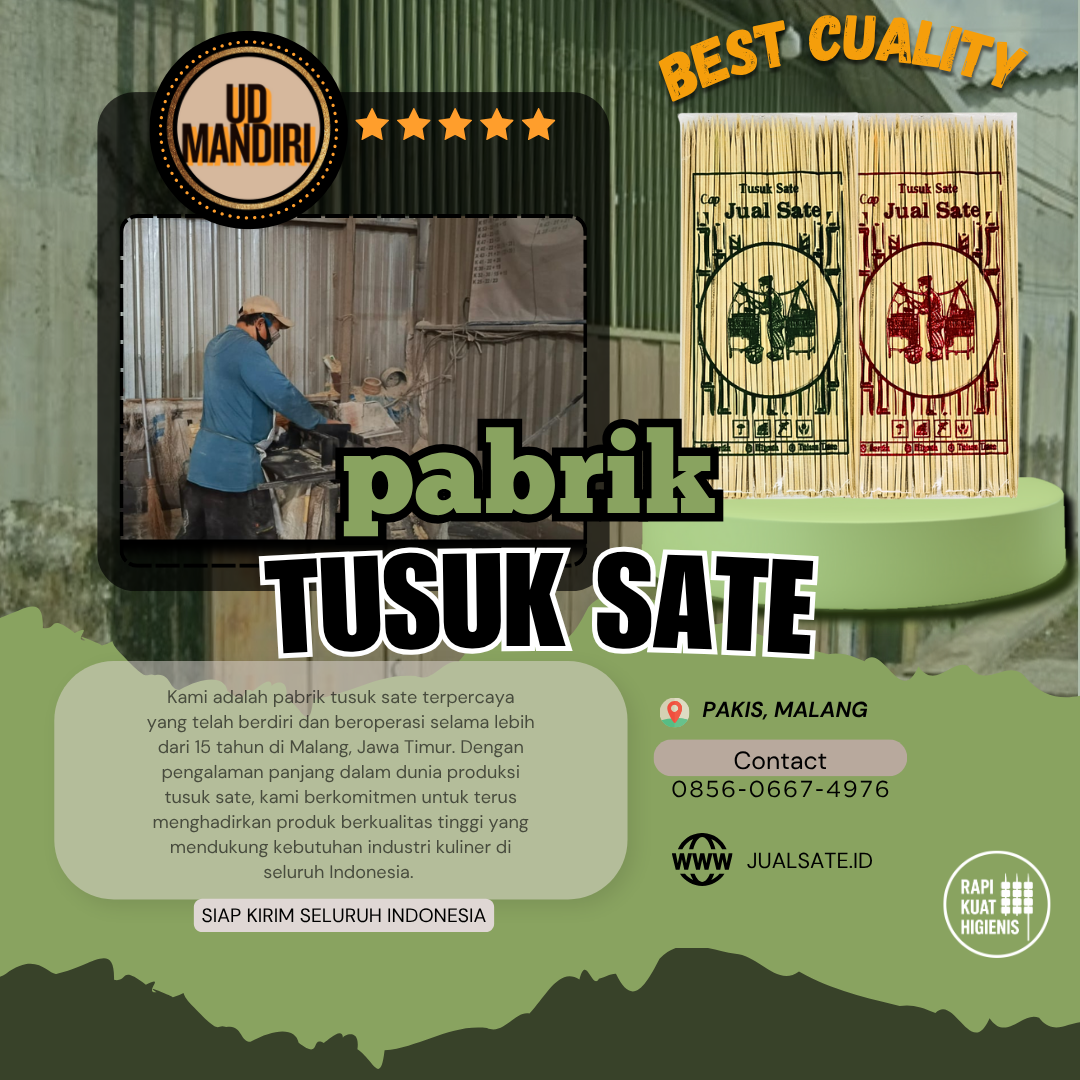 Jual Tusuk Sate – Distribusi Agen Besar ke Seluruh Indonesia, Fokus Pasar Jakarta