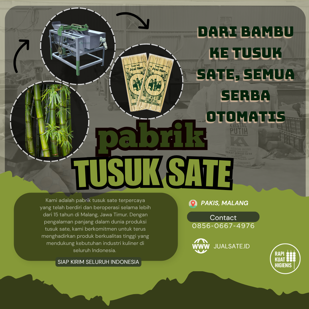 Jual Tusuk Sate Terpercaya — Pendistribusian Massal dari Jakarta hingga Pelosok Nusantara